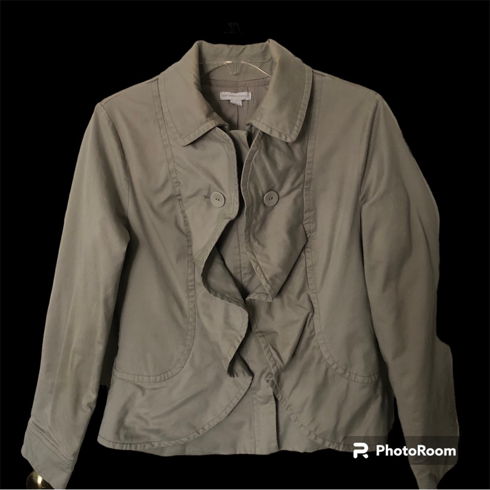 New York & Co. Lightweight Khaki Fashion Jacket